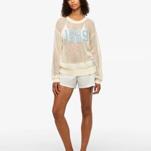 Taylor Swift 1989 Open Knit Cream Sweater Large Unisex Swiftie Sweater Size L